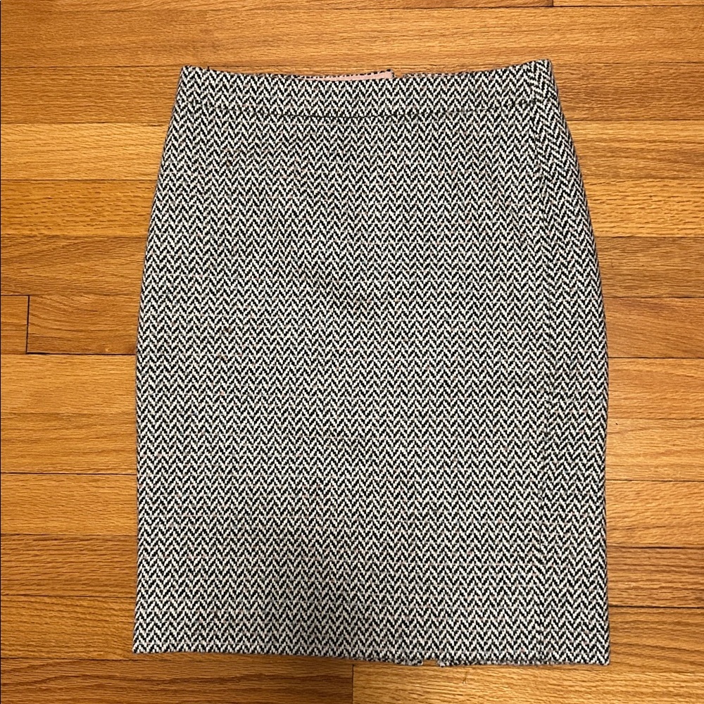 Chic Herringbone Pencil Skirt